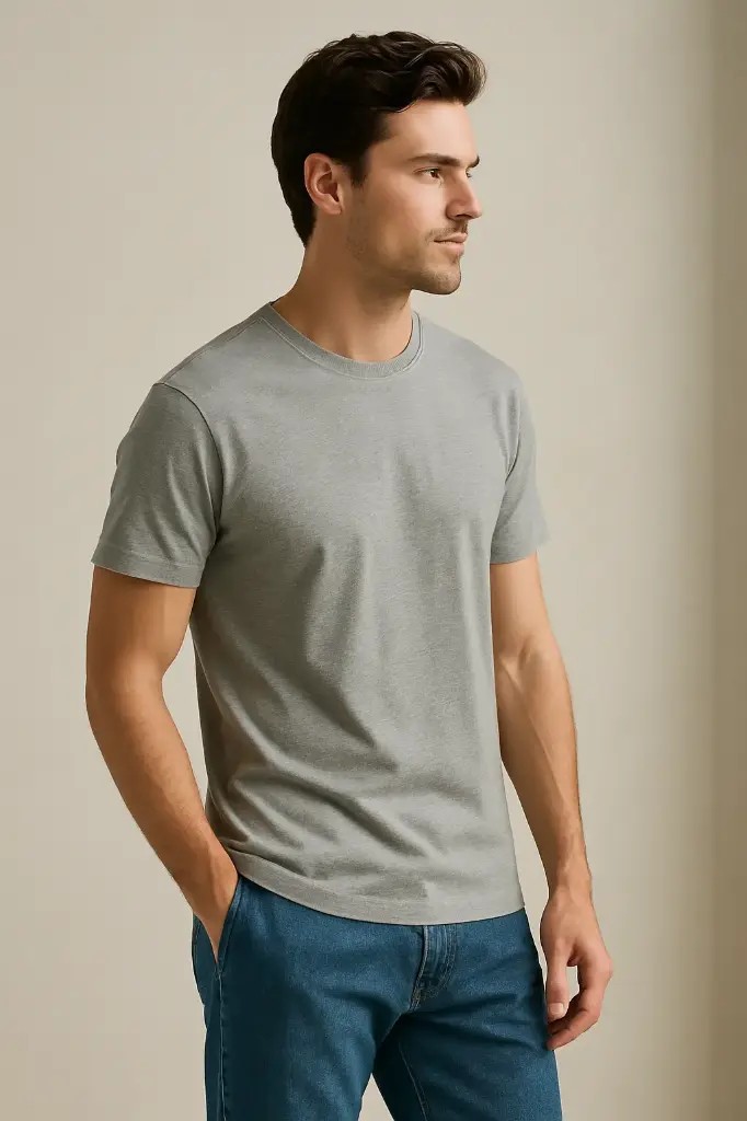 Classic Grey Regular Fit T-Shirt