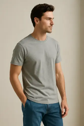 Classic Grey Regular Fit T-Shirt